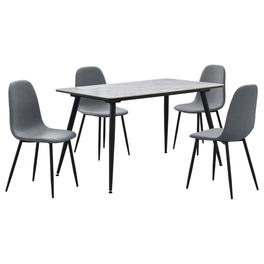 LGC108531-S5 Grey 5 Piece Rectangular Dining Table Set