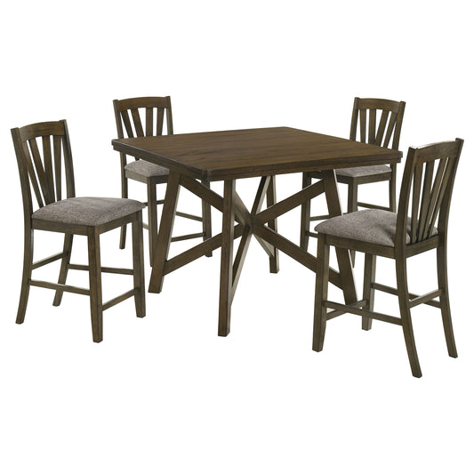 LGC109178-S5 Brown 5 Piece 47 Inch Counter Height Dining Set