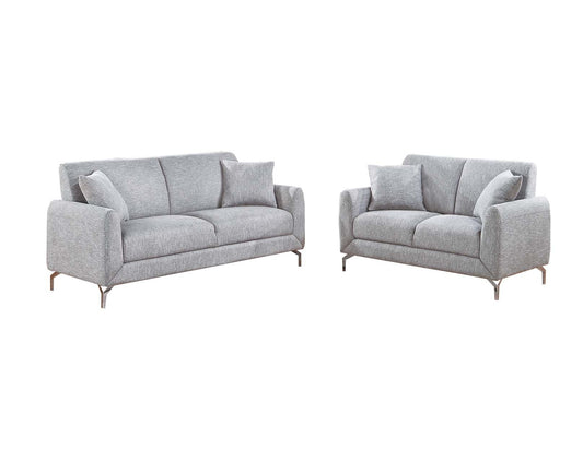 LGPF8438 Light Gray Burlap Sofa Set