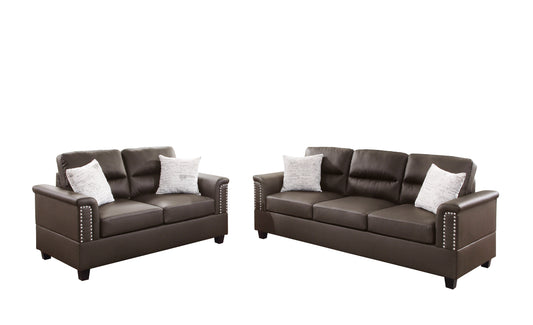 LGPF8810 Expresso Faux Leather Sofa Set