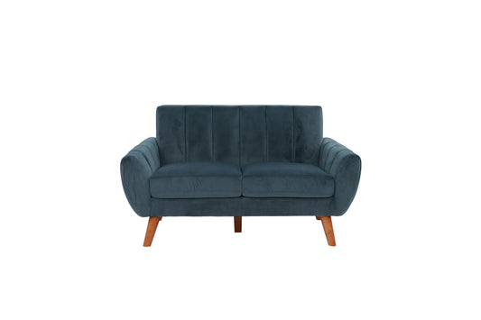 LGPF8873 Dark Gray Velvet Mid-Century Sofa Set