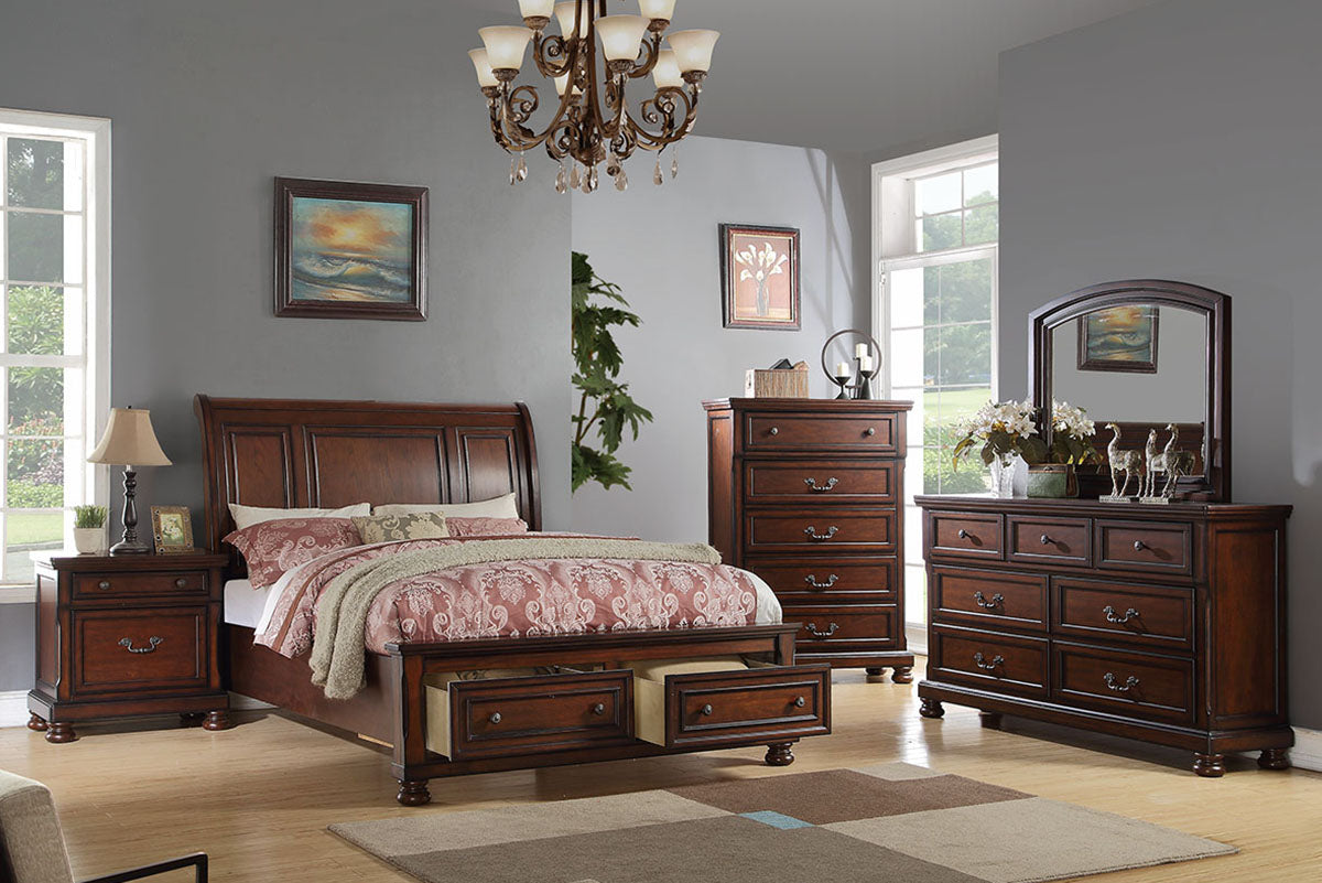 LGPF9290CK Pine Cherry Two Front Drawers Bed