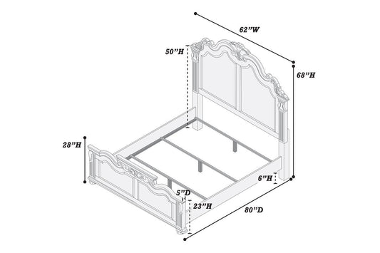 LGPF9385EK Detailed Brown Pine Bed