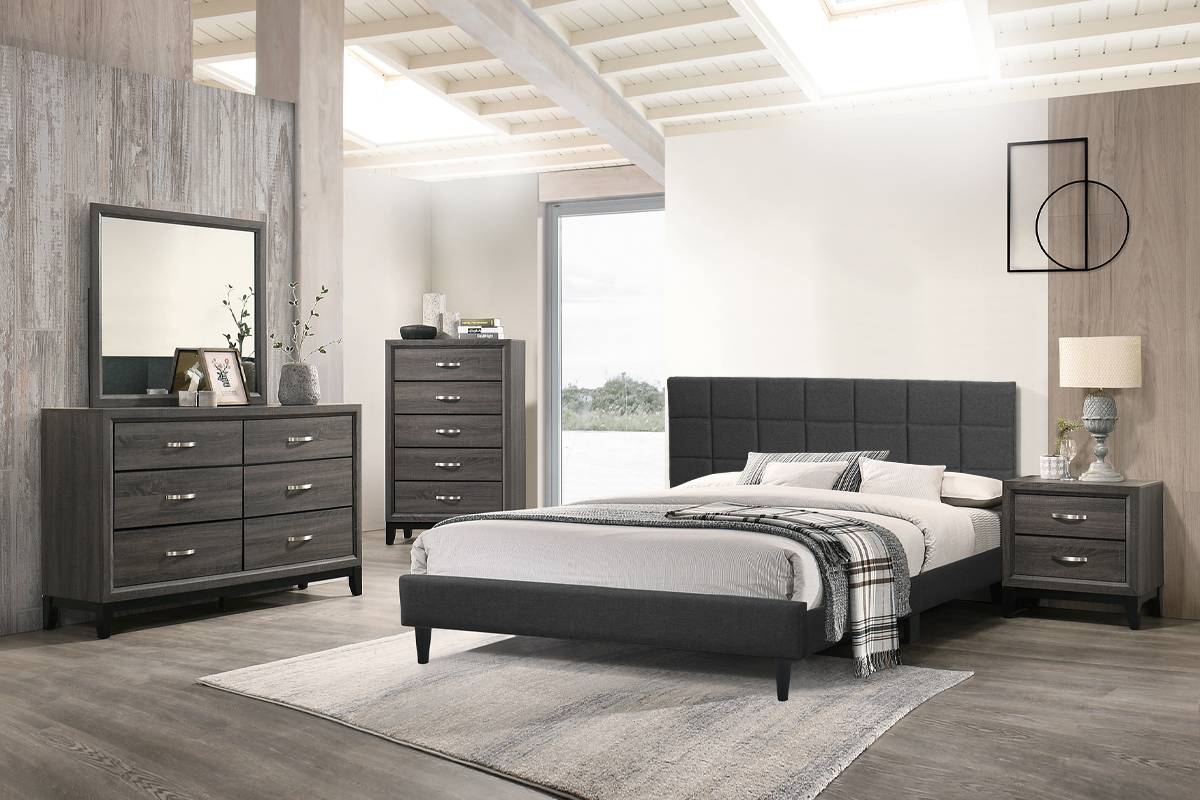 LGF9531EK Minimalist Charcoal Eastern King Bed