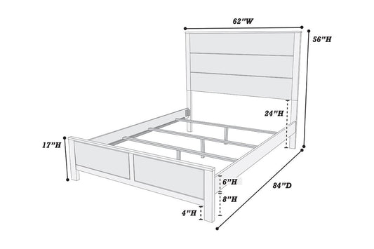 LGF9544CK Rustic Farmhouse Brown Wood Bed