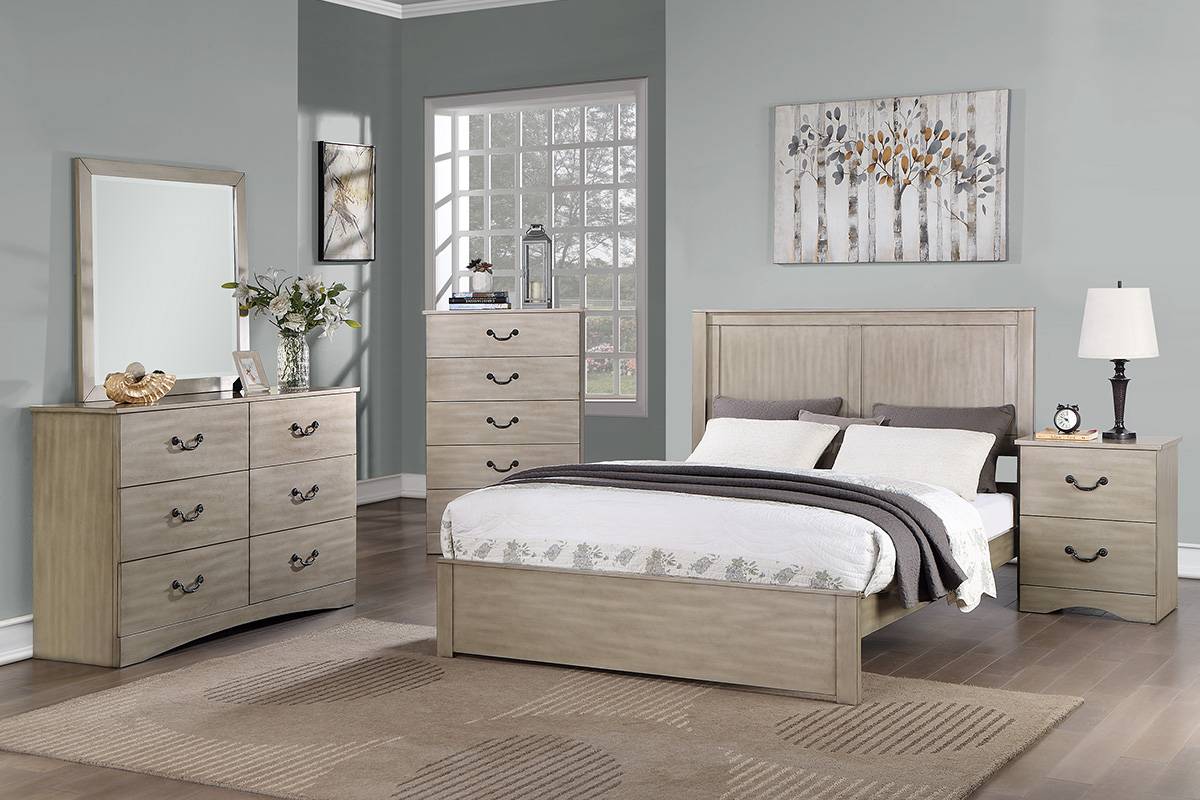 LGF9620CK Minimalist 2-Panel Headboard Bed - Available in 2 Colors