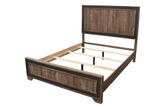 LGF9627CK Modern Farmhouse Minimalist Lines Brown Bed