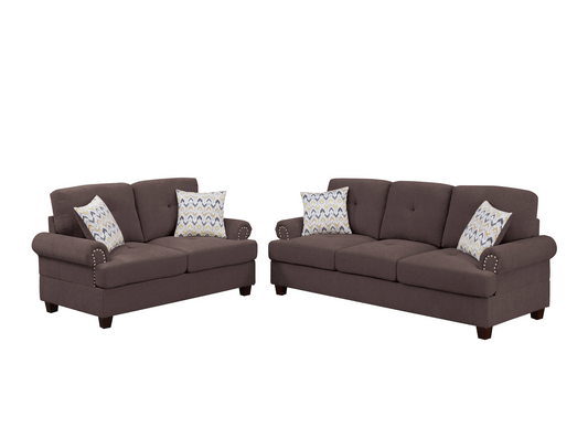 LGPF8835 Expresso Chenille Sofa Set